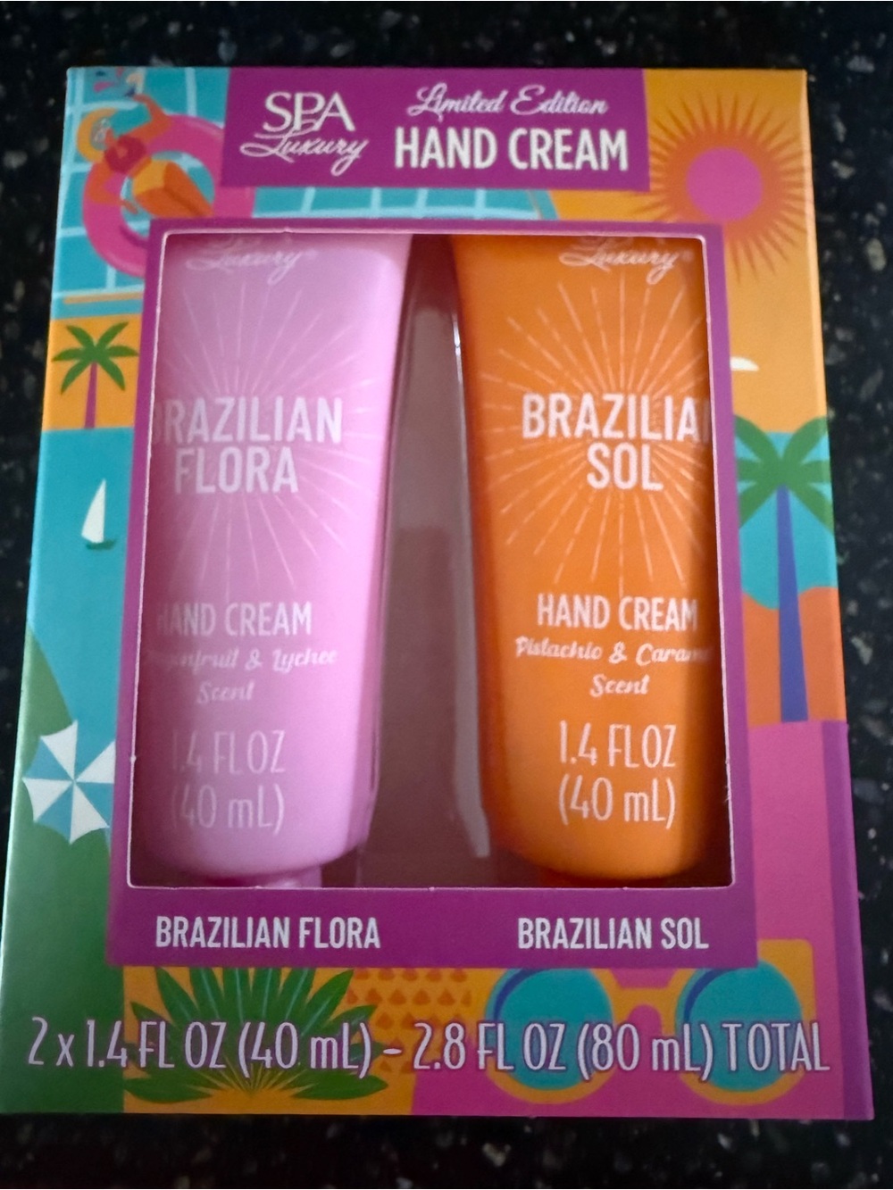 Brazilian Flora & Brazilian Sol Hand Cream Duo - Pink & Orange